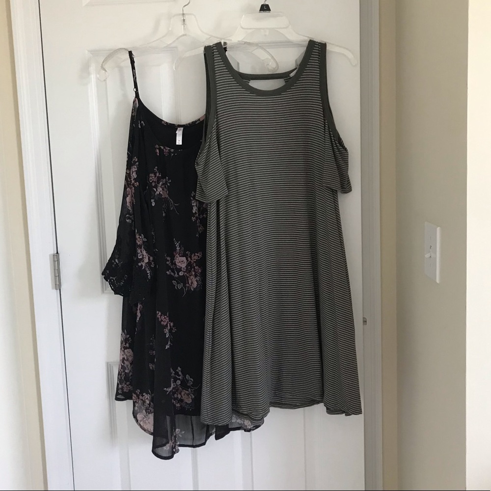 Bundle! 2 shoulder cut out dresses!